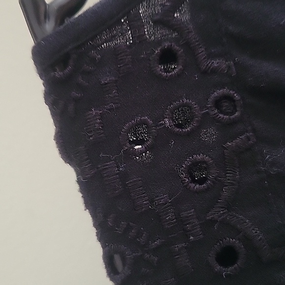 Old Navy Black Eyelet Shift Dress, Size Small. - Picture 6 of 6